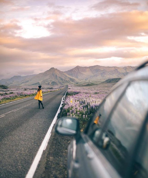 girl on the road