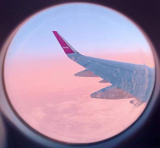 view on airplane wing