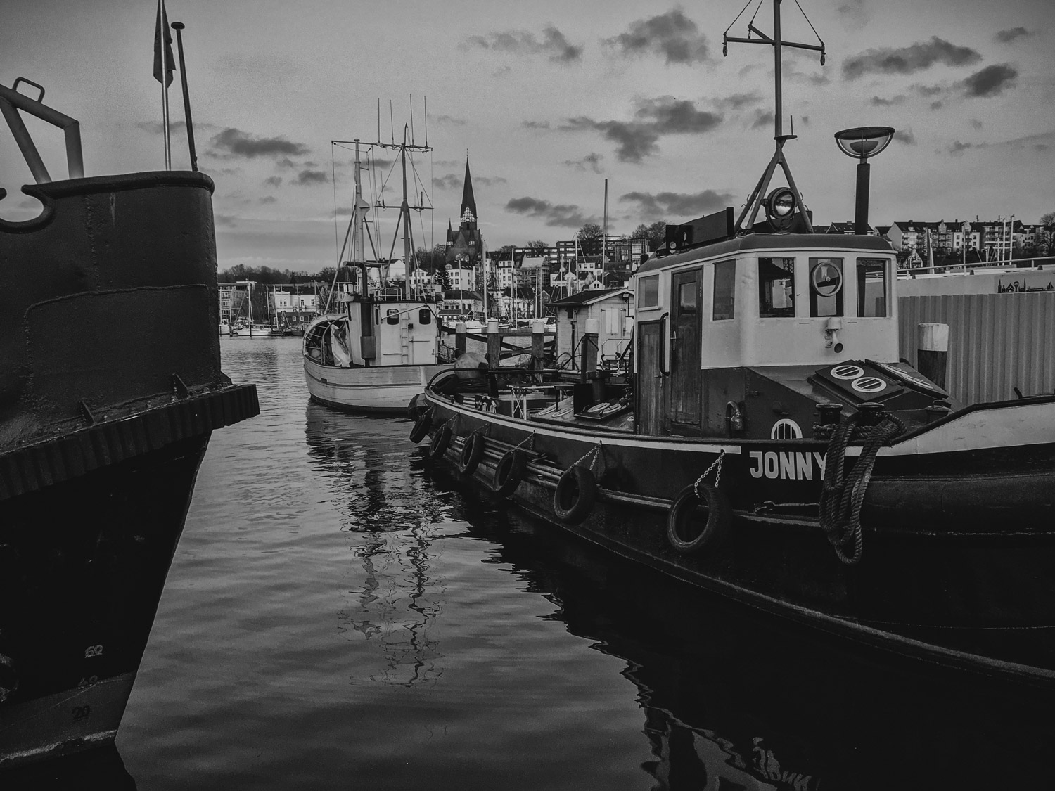 Ship Jonny at harbour in Flensburg